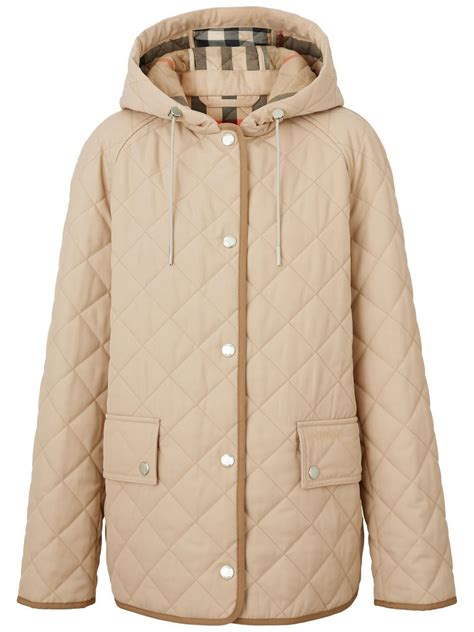 burberry diamond quilted hooded coat